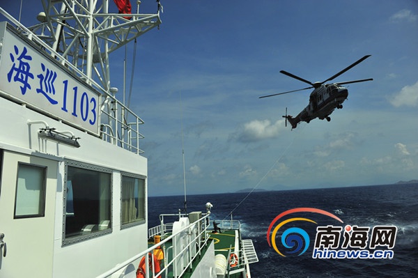 三亚首次开展海空联合救助演练 健全立体救援体系