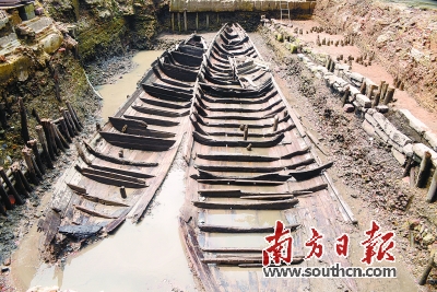 广州北京路清代古船移送博物馆