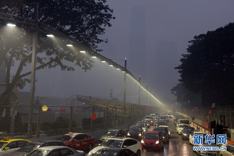 烟霾笼罩新加坡