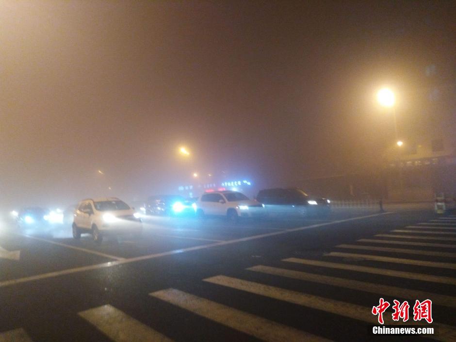 哈尔滨“大雾袭城” 多条高速关闭航班取消