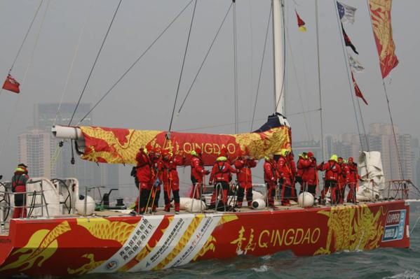 中国“青岛号”荣归母港 获克利伯环球帆船赛第八赛程第七名