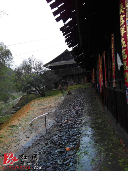 靖州3村庄突遭冰雹袭击 民宅屋顶被砸成“筛子”