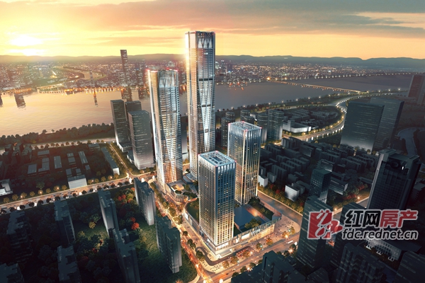 长沙滨江国际金融中心开工 打造湘江新区金融地标