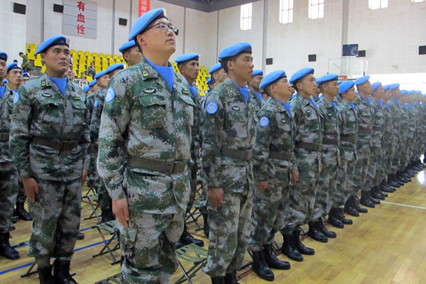 中国第15批赴黎巴嫩维和建筑工兵分队今日举行成立暨出征仪式
