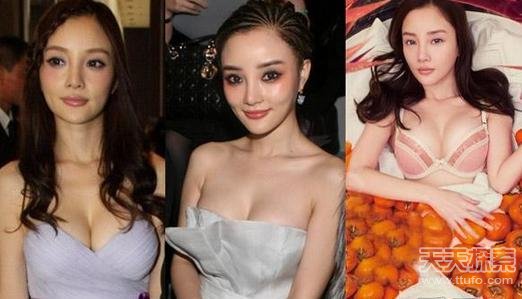 李小璐生完甜馨后也凭借c罩杯巨乳美胸挤入了性感女星行列,秀起傲