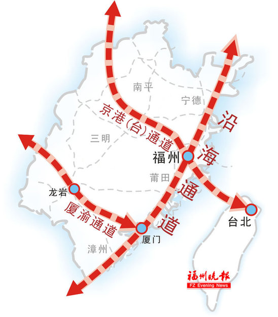 中国将构建“八纵八横”高速铁路 福州成综合铁路枢纽