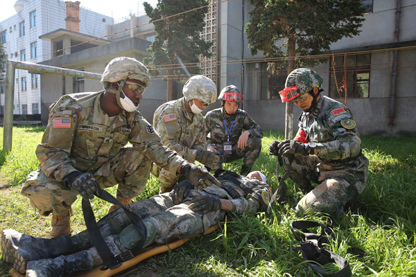 中美两军人道主义救援减灾联合实兵演练在昆明结束