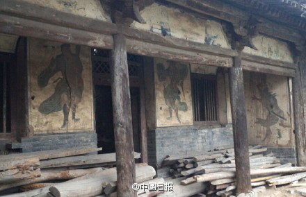 山西多处文物失窃：庙宇主殿壁画被盗割