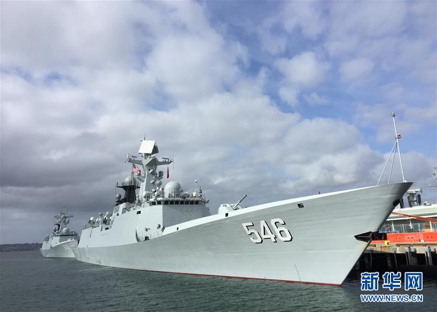 中国海军舰艇编队访问美国圣迭戈