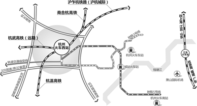 杭州西站明年开建 拟选址仓前北 将成杭州第三大交通枢纽