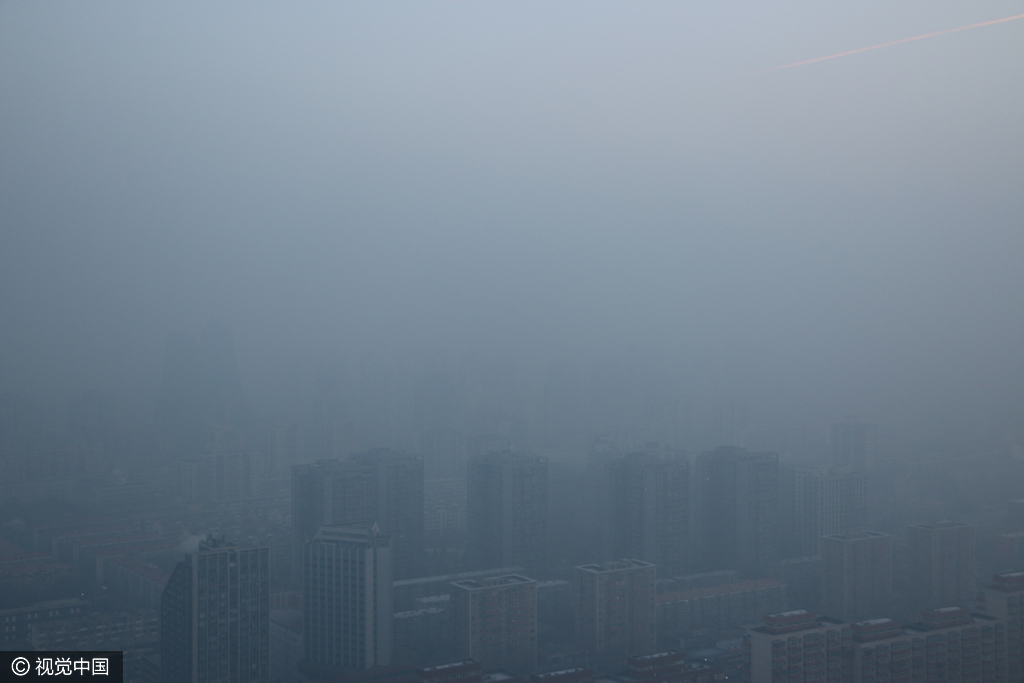 京津冀跨年雾霾 持续到2017年1月6日