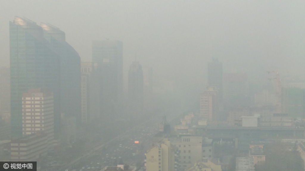 京津冀跨年雾霾 持续到2017年1月6日