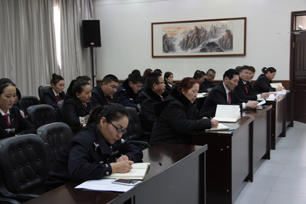 青河县人民法院学习贯彻九届二次会议精神