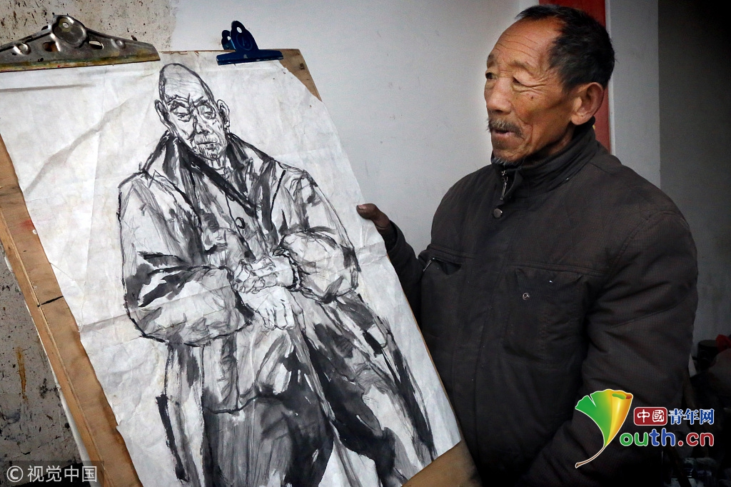 68岁农民当模特“偷学”画画10年 现作品令人惊艳