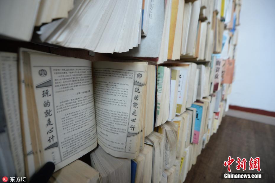 济南高校餐厅现“订书墙” 装订图书近千册