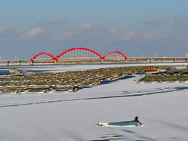 “雪窝”烟台的小年美丽雪景