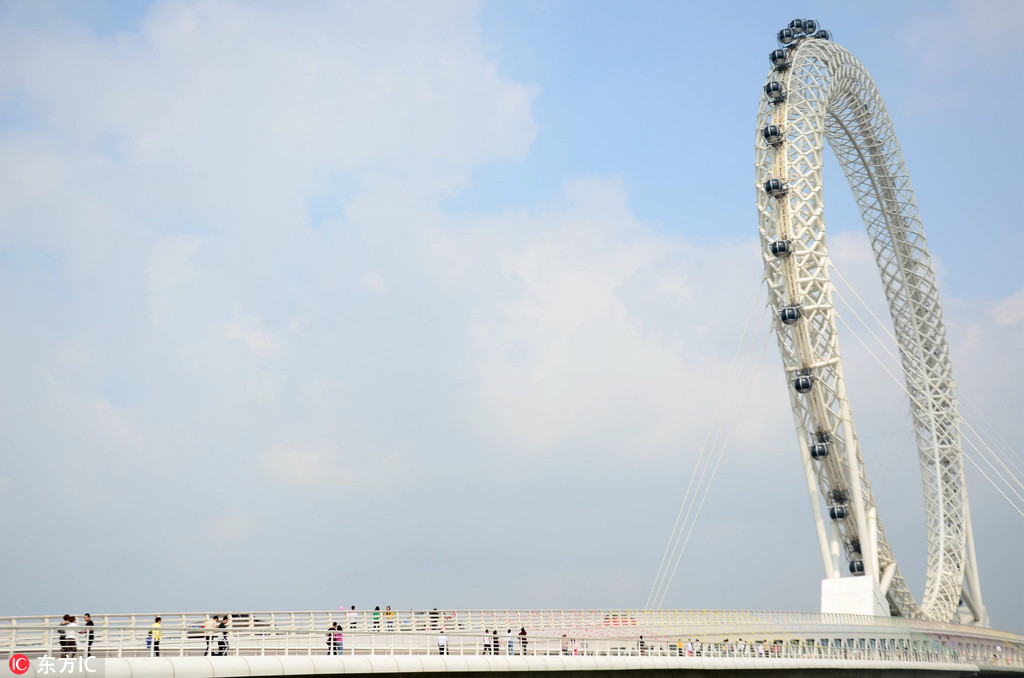 世界最大无轴摩天轮“渤海之眼”正式迎客 比“伦敦眼”还高10米