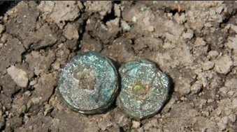 陕西发现两千年前古钱窖引哄抢 警方追回40公斤(图)
