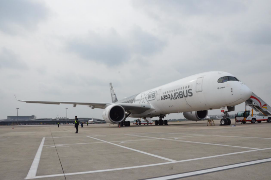 新一代空客A350XWB首次访蓉 2017年将执飞成都-纽约直航