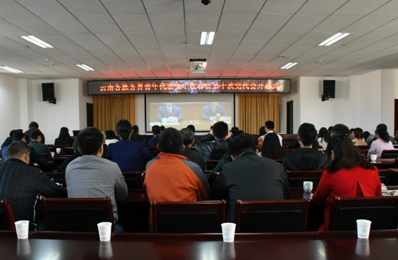 共青团云南省委组织集中收看省第十次党代会开幕式