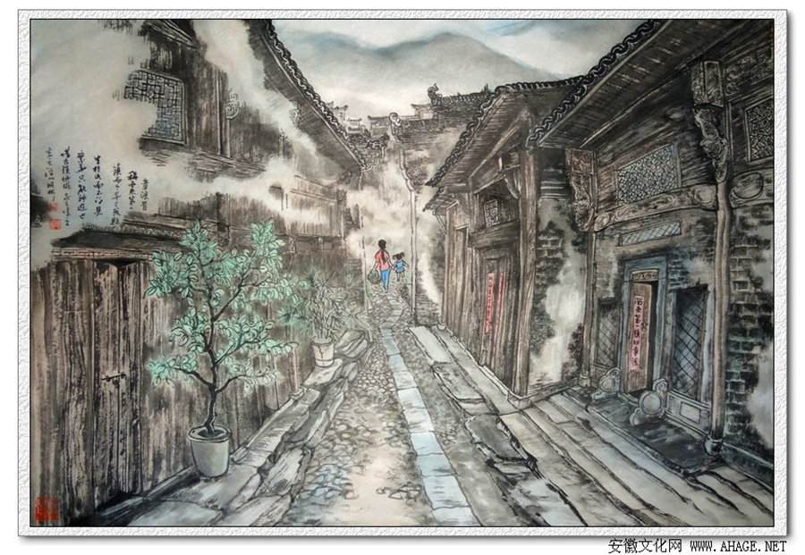 汪晓彬的古镇系列画
