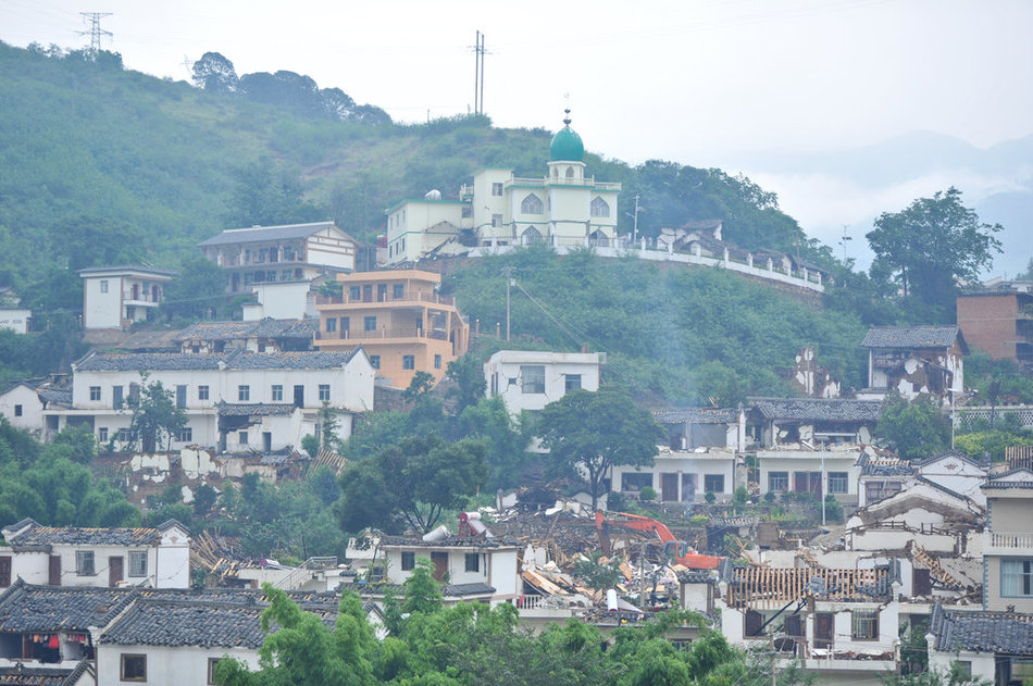 航拍云南地震灾区