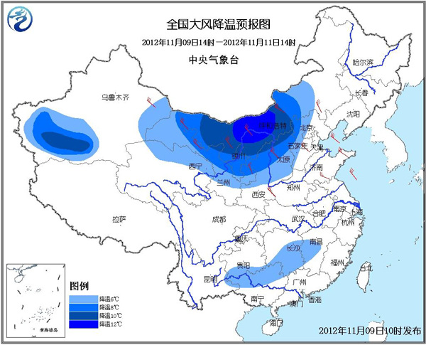 中国气象局启动四级响应应对寒潮暴雪