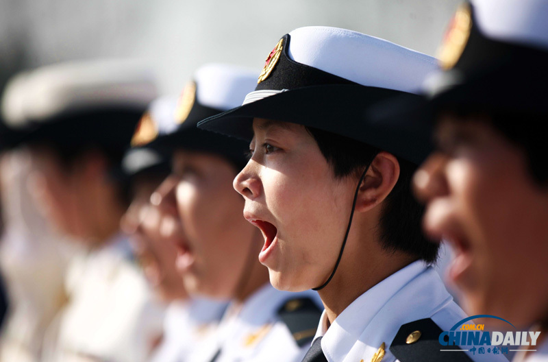 中国海军北海舰队新兵亮相