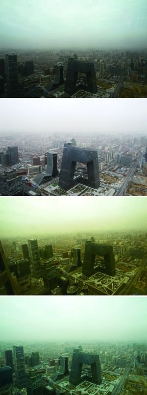北京昨日沙尘天气阵风达9级 20余人被砸伤(图)