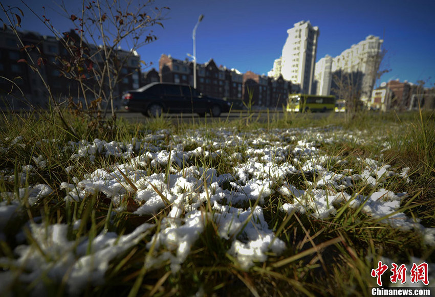 高清：乌鲁木齐迎来2013年入秋首场降雪