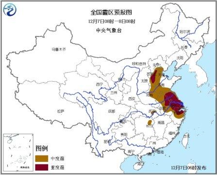 中央气象台继续发布霾橙色预警 上海局地有重度霾