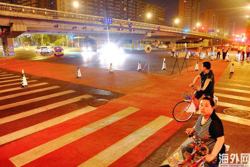 北京将铺彩色自行车道推绿色出行
