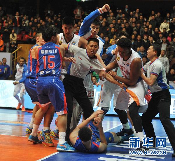 CBA：四川与天津比赛球员发生冲突