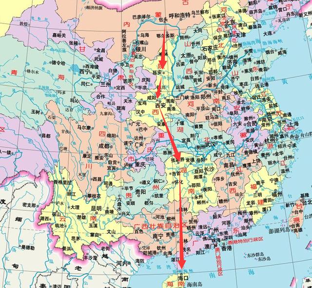 内地将建内蒙古至海南高铁 时速350公里途经7省(图)