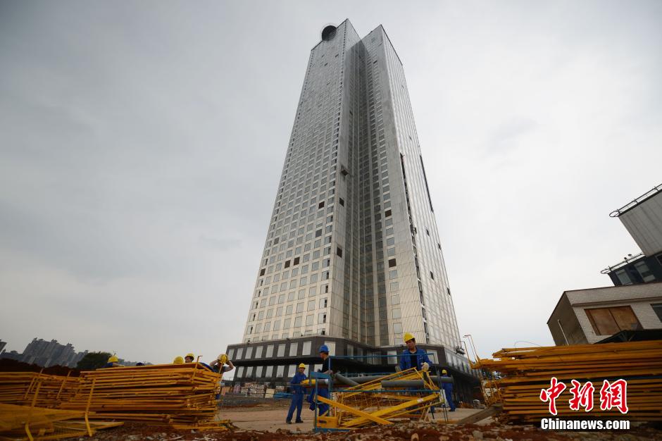 长沙一57层高楼12天建成 可抗9级地震