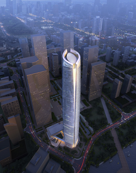 438米中心大厦刷新武汉城市新高度
