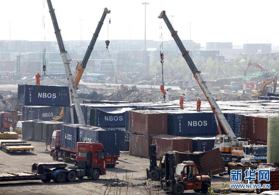 天津港爆炸事故核心区集装箱清理完毕